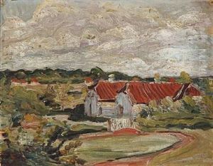 Huse Ved Kerteminde by Jens Adolf Emil Jerichau