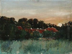Sunset, Horsholm by Jens Adolf Emil Jerichau
