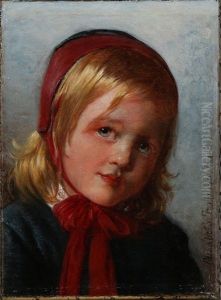 Portrait Of A Girl by Elisabeth Anna Maria Jerichau-Baumann