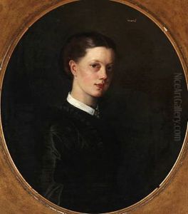 Portrait Of Jutta Sandholm (+ Portrait Elisabeth Sandholm; Pair)