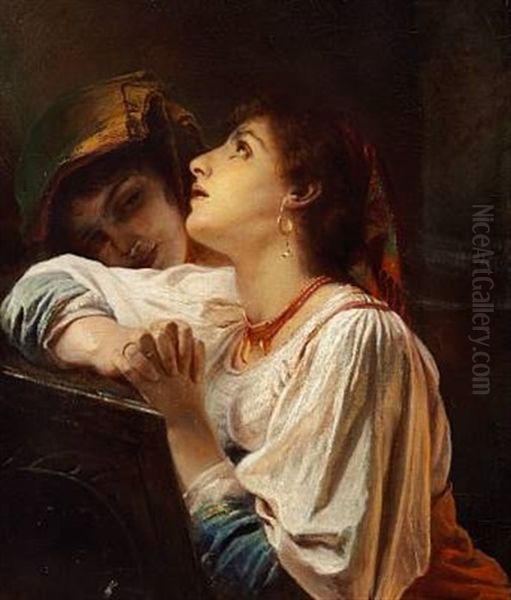 An Italian Woman Praying, Her Friend Is Watching - view 1