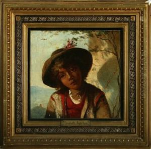 Portrait Of An Italian Boy by Elisabeth Anna Maria Jerichau-Baumann