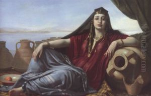 La Marchande De Poteries, Bords Du Nil by Elisabeth Anna Maria Jerichau-Baumann