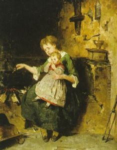 Mor Och Barn by August Jernberg