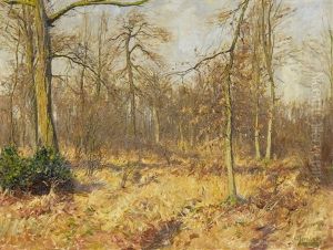 Herbstwald by Olof August Andreas Jernberg