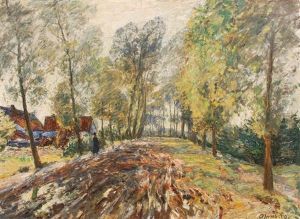 Pappelallee by Olof August Andreas Jernberg