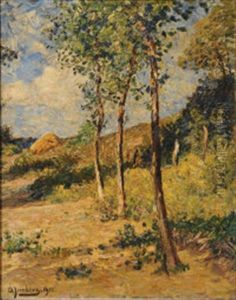 Hillside Trees by Olof August Andreas Jernberg