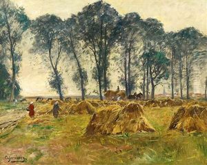 Heuernte Am Niederrhein by Olof August Andreas Jernberg