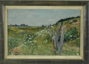 Weite Wiesenlandschaft Im Sommer by Olof August Andreas Jernberg
