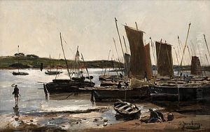 Fiskelage I Sommarsol by Olof August Andreas Jernberg