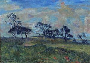 Hedlandskap Med Trad by Olof August Andreas Jernberg