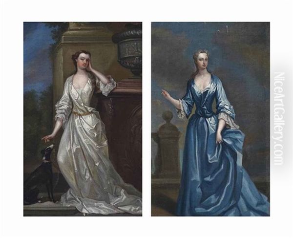 Portrait Of A Lady, Traditionally Identified As Elizabeth Churchill... And Portrait Of A Lady, Traditionally Identified As Maria Skerritt (2 Works) - view 1