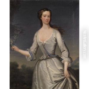 Portrait Of Henrietta, Wife Of Thomas Pelham-holles, Duke Of Newcastle-upon-tyne And 1st Duke Of Newcastle-under-lyme  And Prime Minister by Charles Jervas