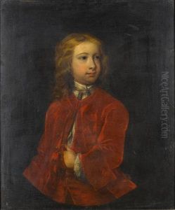 Portrait Of A Young Boy Of The Gore Family Half-length, In A Red Coat And Waistcoat