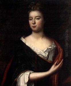 Portrait Of A Woman With A Red Robe by Charles Jervas