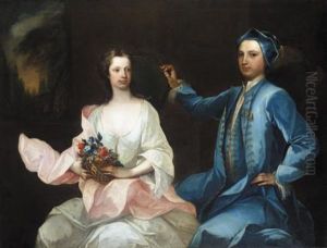 Portrait Of Robert Mason Of Masonbrook, Loughrea, County Galway, And His Wife, Sara Monck by Charles Jervas