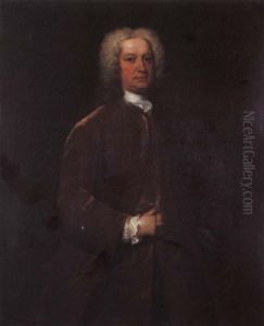 Portrait Of A Gentleman In A Brown Coat by Charles Jervas