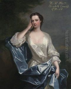 Portrait Of A Lady (elizabeth Felton, Of Playford, Later Countess Of Bristol?), Seated In A White Dress With A Blue Wrap