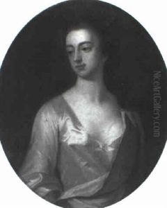 Portrait Of A Lady Wearing A Red Cape by Charles Jervas