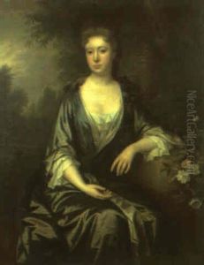 Portrait Of A Lady Wearing A Blue Dress Portrait Of A Lady Wearing A Blue Dress