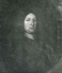 Sir Shilston Calmady, Head And Shoulders, Wearing A Lace Stock And A Brown Cloak, Within A Painted Oval Sir Shilston Calmady, Head And Shoulders, Wearing A Lace Stock And A Brown Cloak, Within A Painted Oval