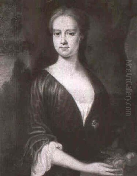 Portrait Of A Young Lady In Blue Dress - view 1