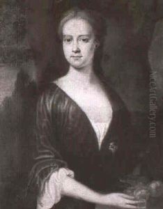 Portrait Of A Young Lady In Blue Dress by Charles Jervas