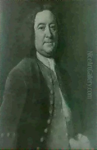 Portrait Of Thomas Marsh, Half Length, Wearing A Brown Coat And Embroidered Waistcoat - view 1