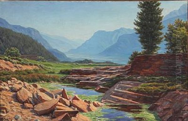 Mountain Landscape, Presumably From The Alps - view 1