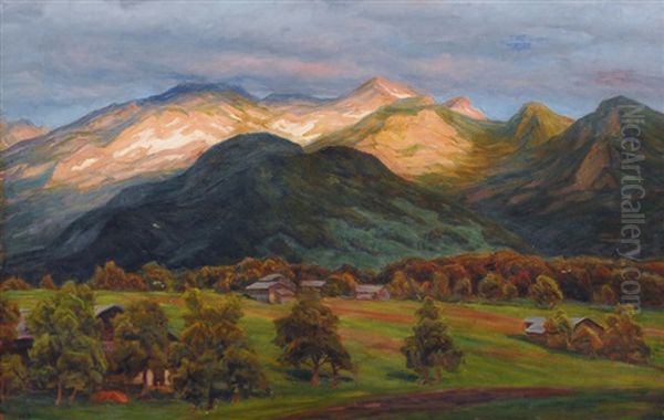 Alps In Evening Light - view 1