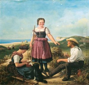 Rast Bei Der Ernte by Carl Ludwig Jessen