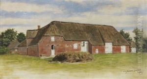 Gehoft In Deezbull by Carl Ludwig Jessen