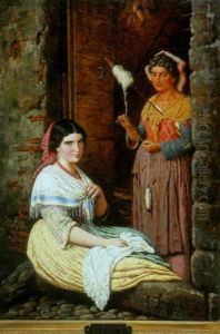 A Pause From The Day's Labour by Carl Ludwig Jessen