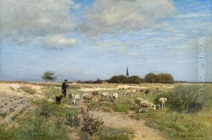 Schafherde In Der Normandie by Eugen Jettel
