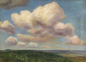 A Panoramic Coastal Landscape by Eugen Jettel
