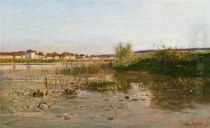 Abendliche Landschaft by Eugen Jettel