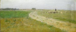 Landscape With Shepherd And Sheep Landscape With Shepherd And Sheep
