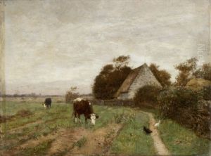 Landschaft Mit Kuhen by Eugen Jettel