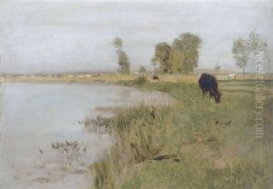 Uferlandschaft Mit Kuhen Uferlandschaft Mit Kuhen