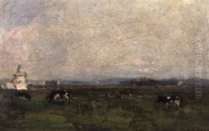 Kuhe Auf Einer Weide In Holland by Eugen Jettel