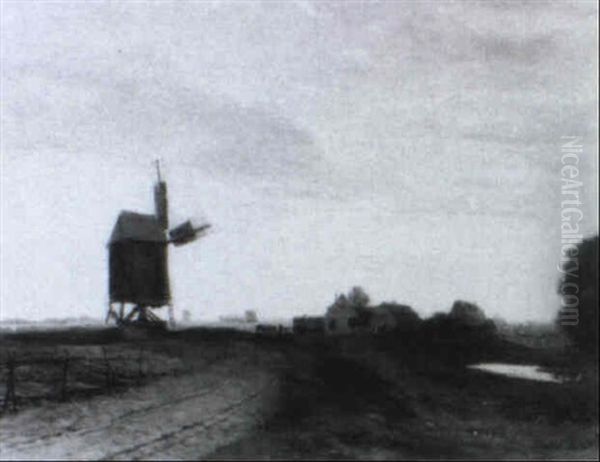Windmuhlen In Weiter Landschaft - view 1