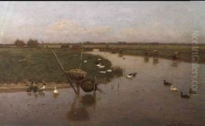 Enten Am Fluss by Eugen Jettel