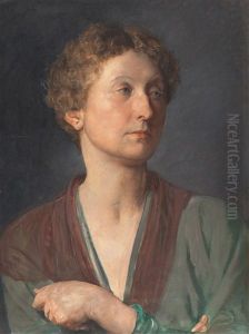 Portrait Of Pianist Marzelline Kudlic (1885-1957) by Rudolf Jettmar