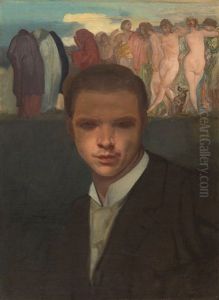 Selbstportrat by Rudolf Jettmar