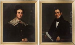 Portraits Of Moses Wanzer And Mary Whittemore by William Jewett