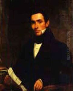 Portrait Of Moses Wanzer (+ Portrait Of His Wife; Pair; Collab. W/samuel Lovett Waldo ) by William Jewett