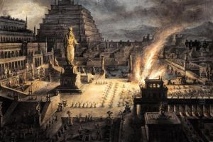 Edifici Classici Con Uomini In Adorazione Di Una Divinita Edifici Classici Con Uomini In Adorazione Di Una Divinita