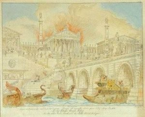 Tempio Di Diana In Efeso Incendiato Da Erostrato by Antonio Basoli
