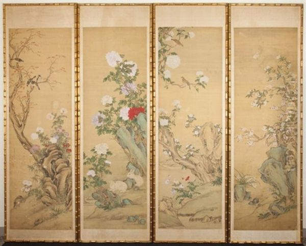 Four Paintings, A Tribute To Jiang Tingxi - view 1
