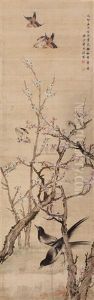 Bird And Flowers by Jiang Tingxi